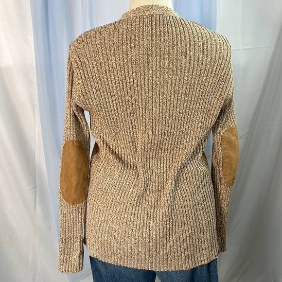 Adrienne Vittadini silk blend tan cardigan size L - Picture 3 of 7